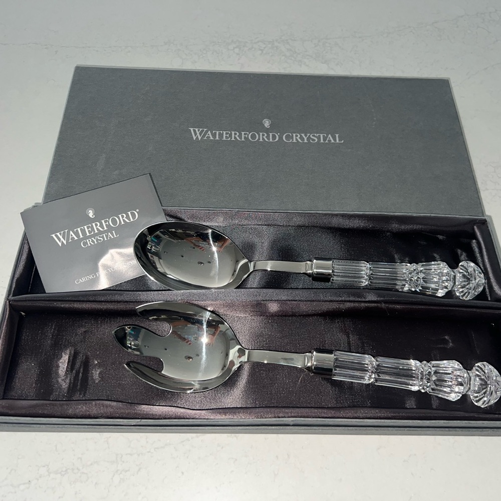 Waterford Crystal Serving Set - Silver and Clear